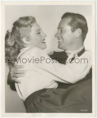 1f2321 ESCAPE FROM FORT BRAVO deluxe 8.25x10 still 1953 William Holden holding happy Eleanor Parker!