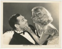 1f2388 SARATOGA 8x10.25 still 1937 great close-up of Clark Gable in tux smiling with Jean Harlow!
