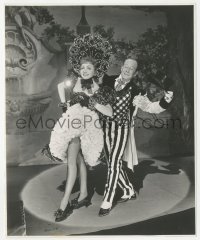 1f2420 ZAZA 7.75x9.5 still 1939 sexy Claudette Colbert doing the can-can with Bert Lahr!