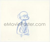 1f0173 SIMPSONS animation art 2000s cartoon pencil drawing of happy Mr. Burns with arms crossed!