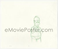 1f0164 SIMPSONS animation art 2000s cartoon pencil drawing of Homer looking angry!