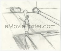 1f0167 SIMPSONS animation art 2000s cartoon pencil drawing of despondent Marge!