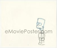 1f0168 SIMPSONS animation art 2000s cartoon pencil drawing of Bart looking angry!