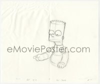 1f0169 SIMPSONS animation art 2000s cartoon pencil drawing of mischievous Bart!