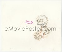 1f0170 SIMPSONS animation art 2000s cartoon pencil drawing of Lisa seated & speaking!