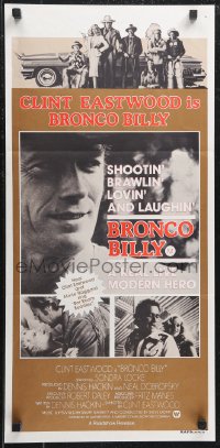 1f1640 BRONCO BILLY Aust daybill 1980 Clint Eastwood directs & stars, completely different images!