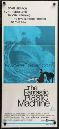 1f1655 FANTASTIC PLASTIC MACHINE Aust daybill 1969 surfing, challenge the mysterious forces of the sea!