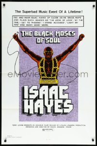 1f0934 BLACK MOSES OF SOUL 1sh 1973 Isaac Hayes, the superbad music event of a lifetime!