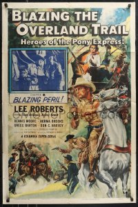 1f0938 BLAZING THE OVERLAND TRAIL chapter 14 1sh 1956 Glenn Cravath art of Heroes of the Pony Express!