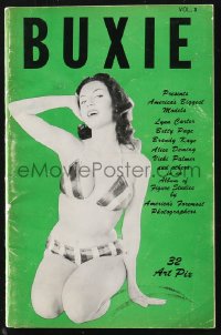 1f0194 BUXIE vol 3 6x9 softcover book 1950s with 32 art pix with nudity including Bettie Page!