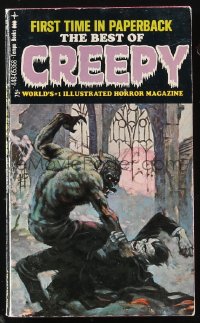 1f0412 CREEPY 1st printing paperback book 1971 Frank Frazetta & Steve Ditko, Best of Creepy, rare!