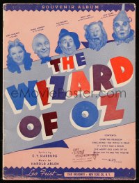 1f0212 WIZARD OF OZ softcover songbook 1960s all-time classic, sheet music of songs!