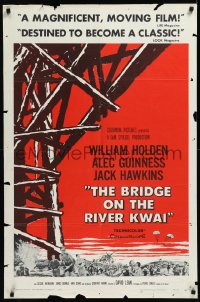 1f0946 BRIDGE ON THE RIVER KWAI 1sh 1958 William Holden, Alec Guinness, David Lean classic!