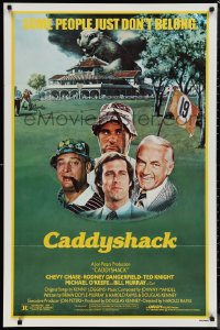1f0950 CADDYSHACK 1sh 1980 Chevy Chase, Bill Murray, Rodney Dangerfield, golf comedy classic!