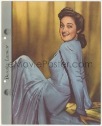 1f2119 DOROTHY LAMOUR Dixie ice cream premium 1940s great portrait with info on back!