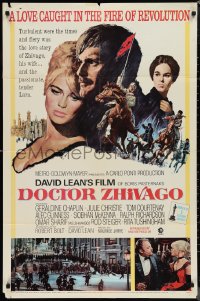 1f0983 DOCTOR ZHIVAGO 1sh 1965 Omar Sharif, Julie Christie, David Lean English epic, Terpning art!