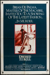 1f0988 DRESSED TO KILL 1sh 1980 Brian De Palma shows you the latest fashion of murder, sexy legs!