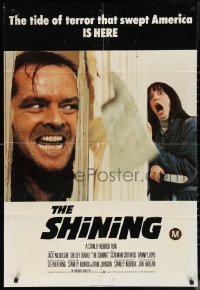 1f0889 SHINING English 1sh 1980 Stanley Kubrick, Jack Nicholson, Duvall, Saul Bass art!