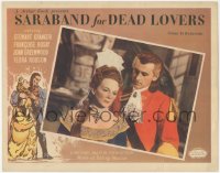 1f0868 SARABAND FOR DEAD LOVERS English LC 1948 Ealing, c/u of Stewart Granger & Joan Greenwood!