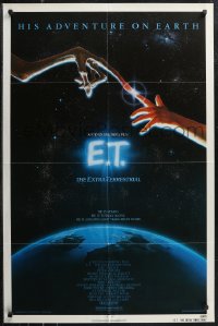 1f0990 E.T. THE EXTRA TERRESTRIAL NSS style 1sh 1982 Steven Spielberg classic, John Alvin art!
