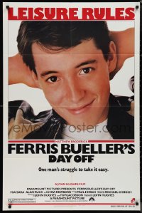 1f1008 FERRIS BUELLER'S DAY OFF 1sh 1986 c/u of Matthew Broderick in John Hughes teen classic!
