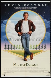 1f1009 FIELD OF DREAMS 1sh 1989 Kevin Costner baseball classic, if you build it, they will come!