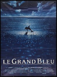1f1269 BIG BLUE French 1p 1988 Luc Besson's Le Grand Bleu, cool image dolphin in ocean!