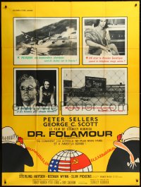 1f1281 DR. STRANGELOVE French 1p 1964 Kubrick, different inset images, yellow background design!