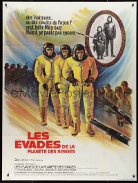 1f1286 ESCAPE FROM THE PLANET OF THE APES French 1p 1971 different sci-fi art by Boris Grinsson!