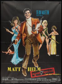1f1335 SILENCERS French 1p 1966 different art of Dean Martin & the sexy Slaygirls by Siry!