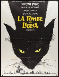 1f1343 TOMB OF LIGEIA French 1p 1968 Vincent Price, Roger Corman, Edgar Allan Poe, cool cat artwork!