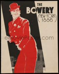 1f1792 BOWERY French pressbook 1934 great art of giant dapper Wallace Beery over New York, rare!