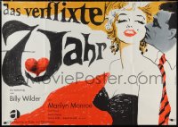 1f1744 SEVEN YEAR ITCH German 33x47 R1966 different Fischer-Nosbisch art of sexy Marilyn Monroe!