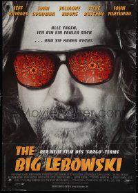1f1749 BIG LEBOWSKI German 1998 Coen Brothers, great image of Jeff Bridges w/rug shown in shades!