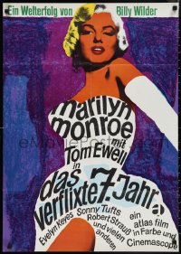 1f1773 SEVEN YEAR ITCH German R1966 Wilder, art of Marilyn Monroe by Dorothea Fischer-Nosbisch!