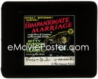 1f2154 COMPANIONATE MARRIAGE glass slide 1928 different image of Betty Bronson driving car, lost!