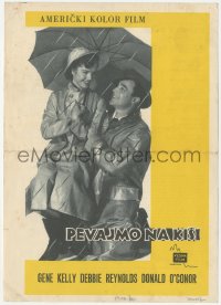 1f0321 SINGIN' IN THE RAIN Yugoslavian herald 1953 Gene Kelly, Donald O'Connor, Debbie Reynolds