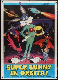 1f1367 BUGS BUNNY & ROAD RUNNER MOVIE Italian 1p 1979 Piovano cartoon art of Looney Tunes in space!