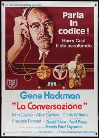 1f1372 CONVERSATION Italian 1p 1974 Gene Hackman is an invader of privacy, Francis Ford Coppola