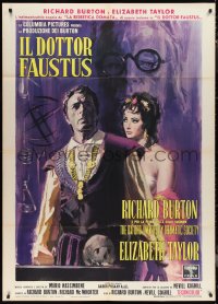 1f2069 DOCTOR FAUSTUS Italian 1p 1968 great different art of Elizabeth Taylor & Richard Burton!