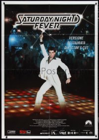 1f1426 SATURDAY NIGHT FEVER Italian 1p R2017 image of disco dancer John Travolta, director's cut!