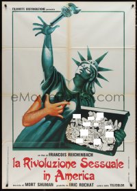 1f1427 SEX O'CLOCK USA Italian 1p 1979 different erotic art of sexy Statue of Liberty & nude people!