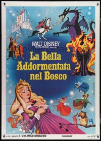 1f2093 SLEEPING BEAUTY Italian 1p R1970s Walt Disney cartoon fairy tale fantasy classic!