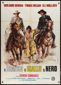 1f1449 WHITE, THE YELLOW & THE BLACK Italian 1p 1975 Sergio Corbucci, Casaro spaghetti western art!