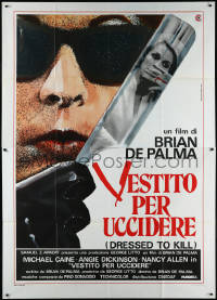1f1497 DRESSED TO KILL Italian 2p 1981 Brian De Palma, cool different straight razor image!