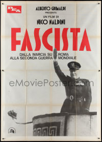 1f1502 FASCISTA Italian 2p 1974 Facist, image of Benito Mussolini saluting on balcony!