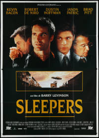 1f1591 SLEEPERS Italian 2p 1996 Robert De Niro, Dustin Hoffman, Jason Patric, Brad Pitt!