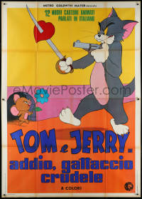 1f1607 TOM E JERRY IN ADDIO GATTACCIO CRUDELE Italian 2p 1972 Hanna-Barbera cat & mouse cartoon!