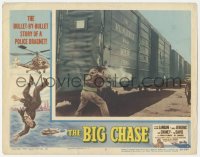 1f0558 BIG CHASE LC #2 1954 cool image of Lon Chaney in shootout by railroad train!