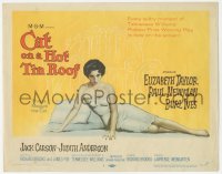 1f0475 CAT ON A HOT TIN ROOF TC 1958 classic artwork of sexy Elizabeth Taylor as Maggie the Cat!